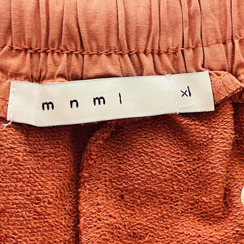 MNML All Over Studded Detail Drawstring Shorts in Rust - Picture 4 of 5